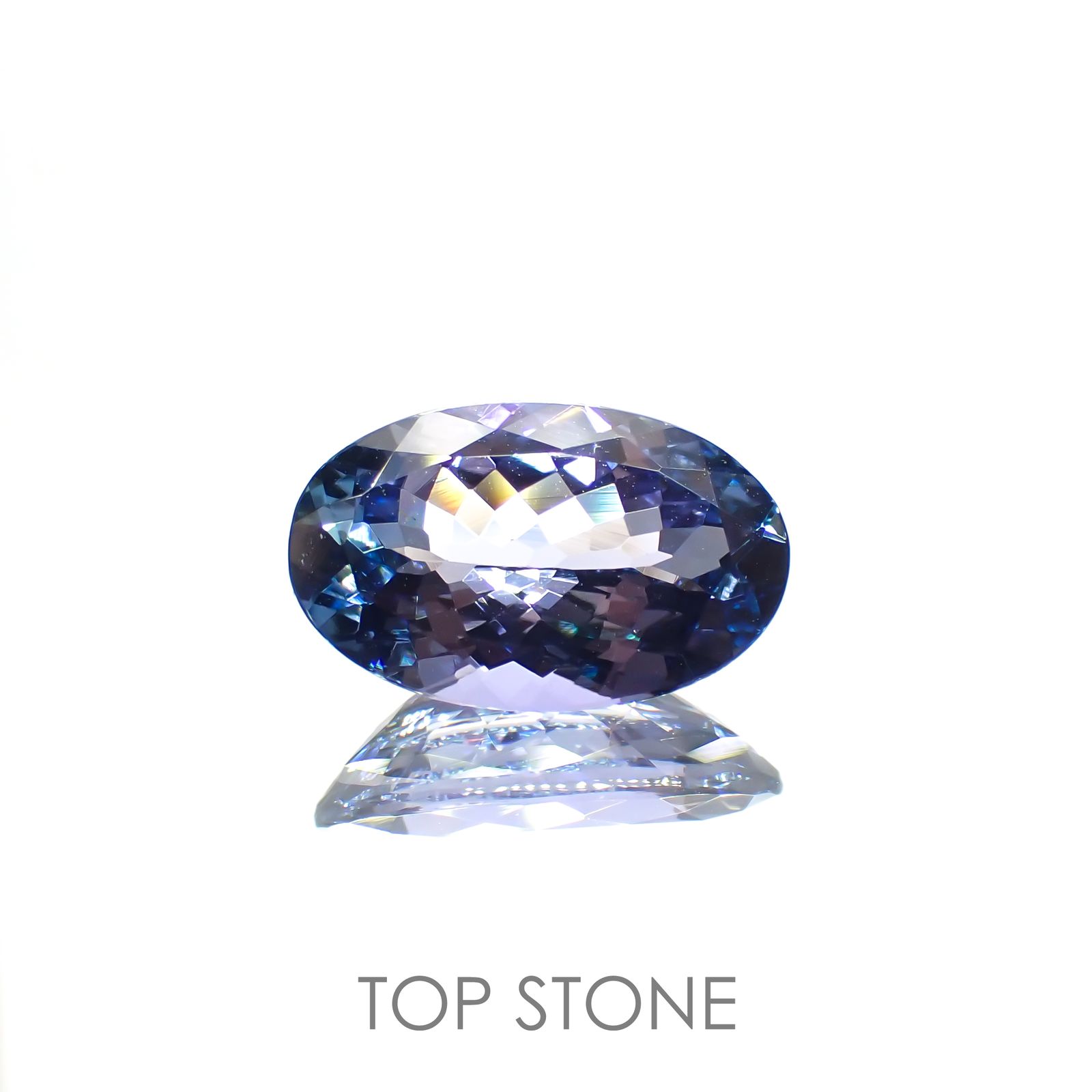 パーティカラータンザナイト(宝石名タンザナイト) タンザニア産 2.424ct ソ付(彩珠)[210410412]11.2×7mm前後