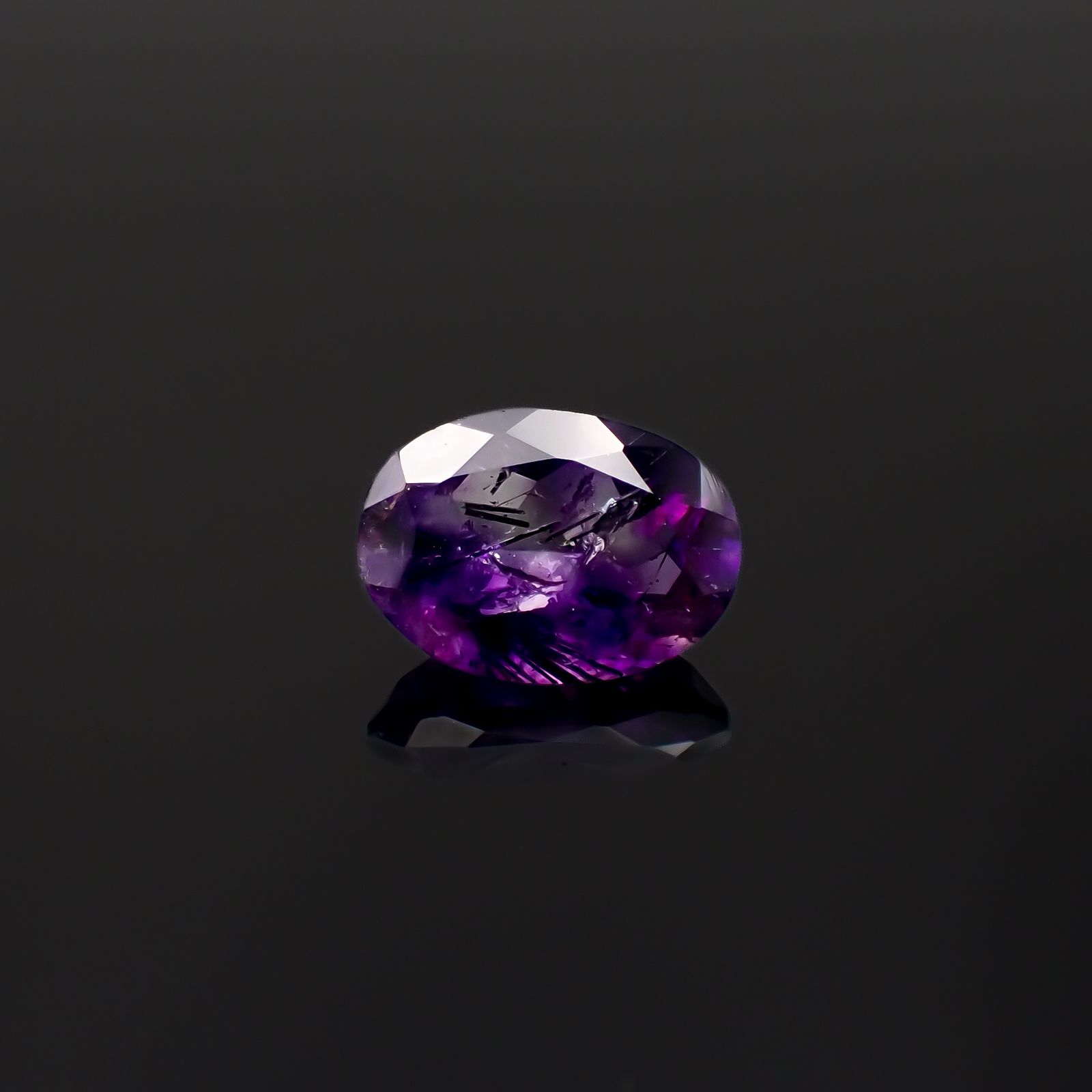 アメジストエレスチャル ナイジェリア産 2.62ct[230622441]11.1x7.9mm前後