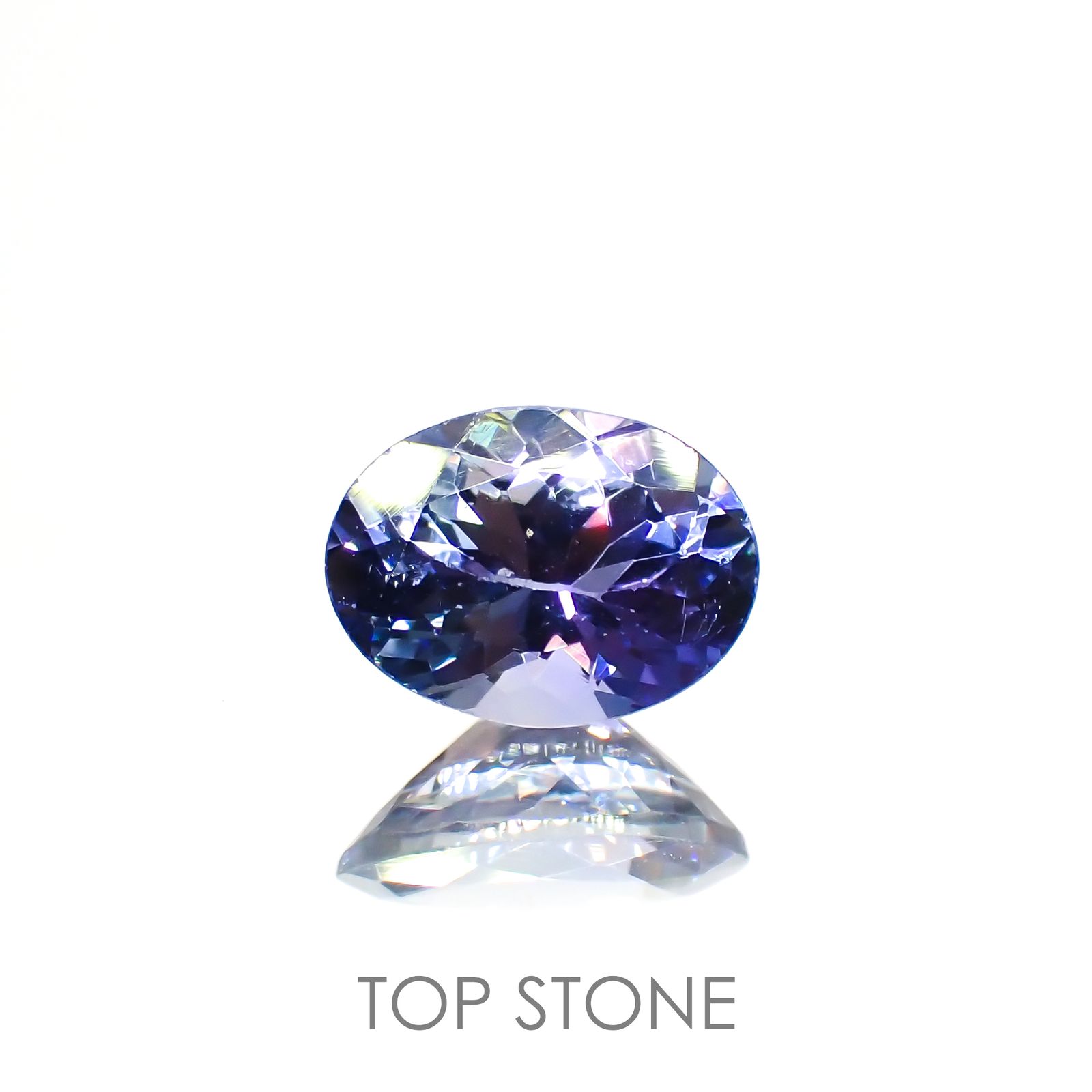 バイカラータンザナイト(ゾイサイト) タンザニア産 ルース 0.98ct[210812662]7.4×5.5mm前後 | TOP  STONE(トップストーン)