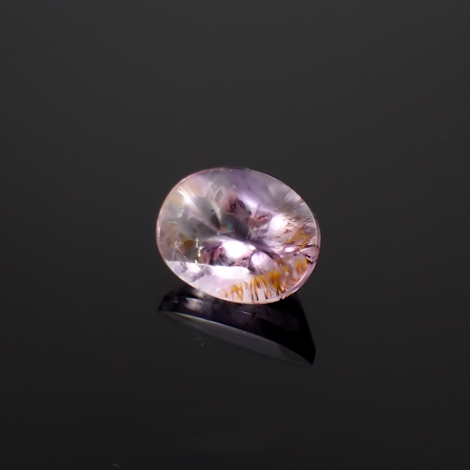 ゲーサイトインアメジスト ブラジル産 7.68ct[230119793]14.7x11.2mm前後