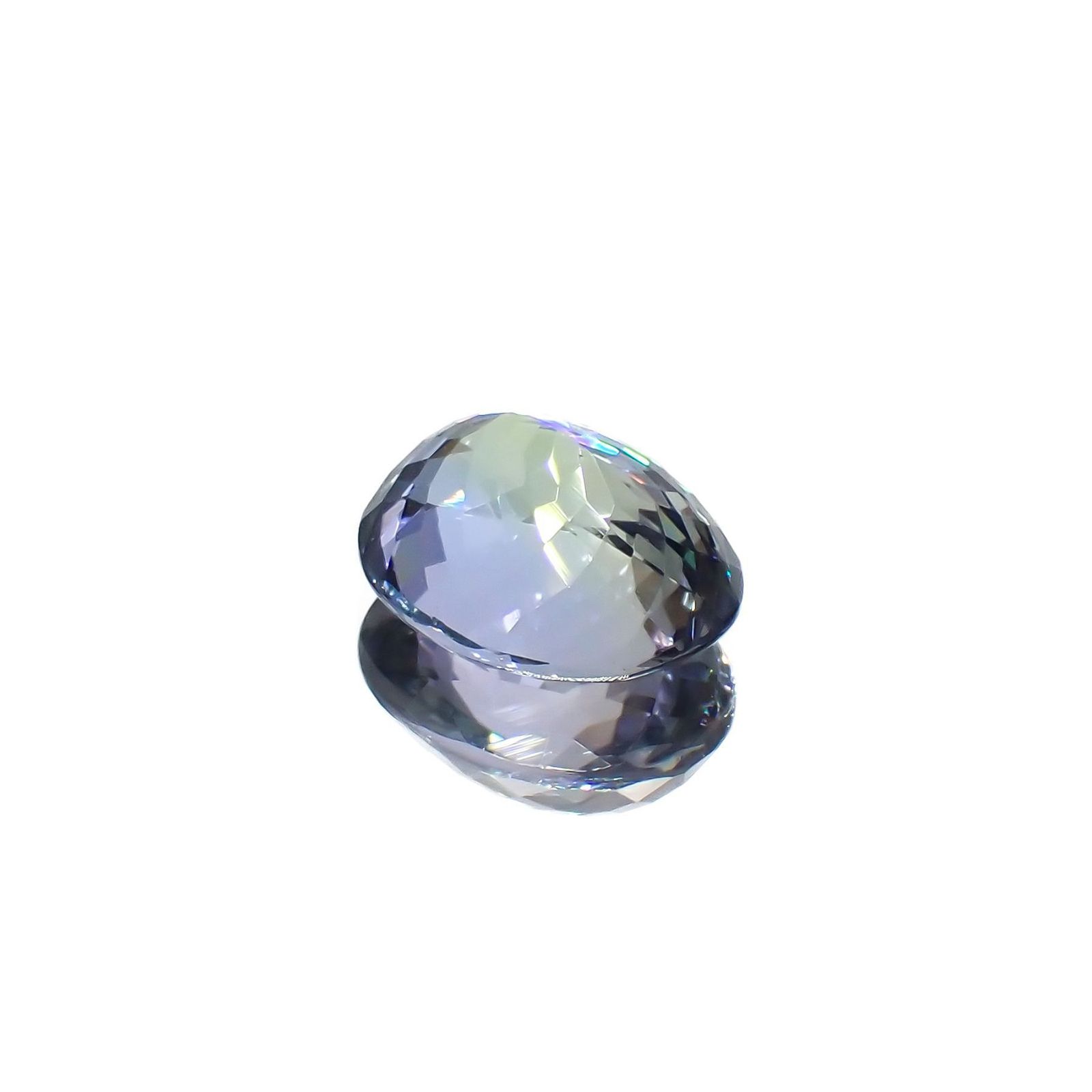 バイカラータンザナイト(宝石名ゾイサイト)タンザニア産 識別済 3.18ct / 10x8.1mm前後 [221119003]