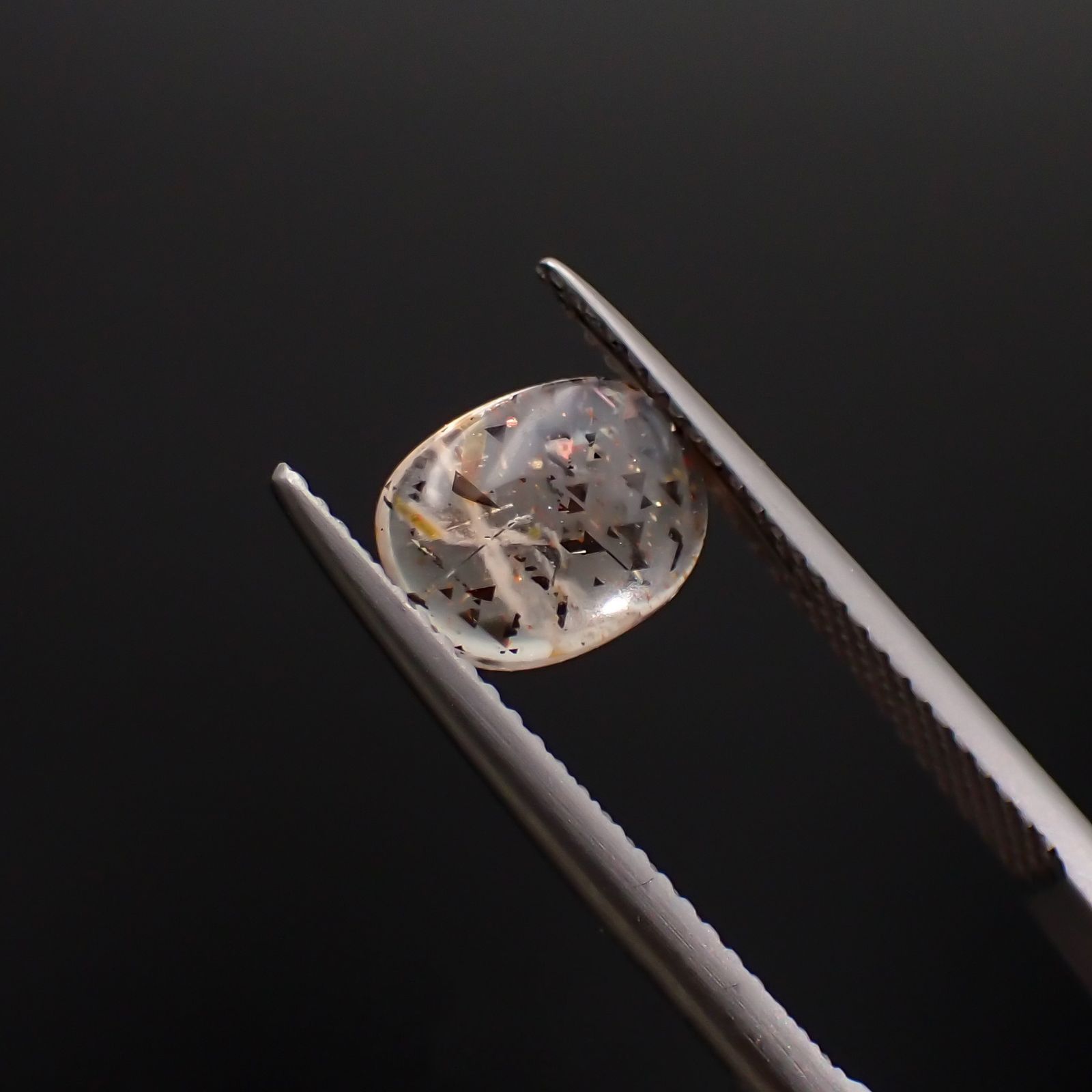 レインボーラティスサンストーン オーストラリア産 1.21ct / 9.1x7mm前後 [260220756]