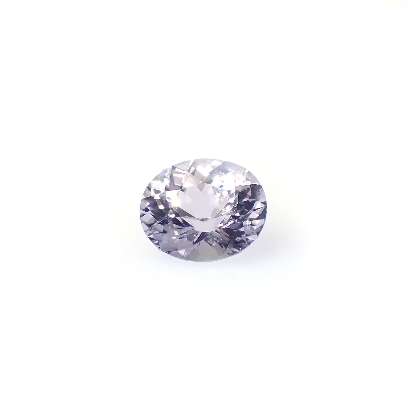 アイスラベンダーサファイア(宝石名サファイア)スリランカ/マダガスカル産 0.84ct 識別済[240226284]6x5.3mm前後