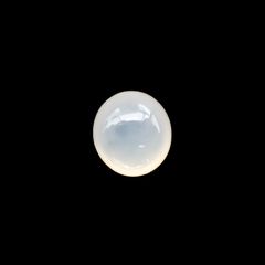 白翡翠(宝石名ホワイト・ジェダイト(翡翠))ビルマ産 1.779ct ソ付(彩珠)[230823221]7.2x6.6mm前後