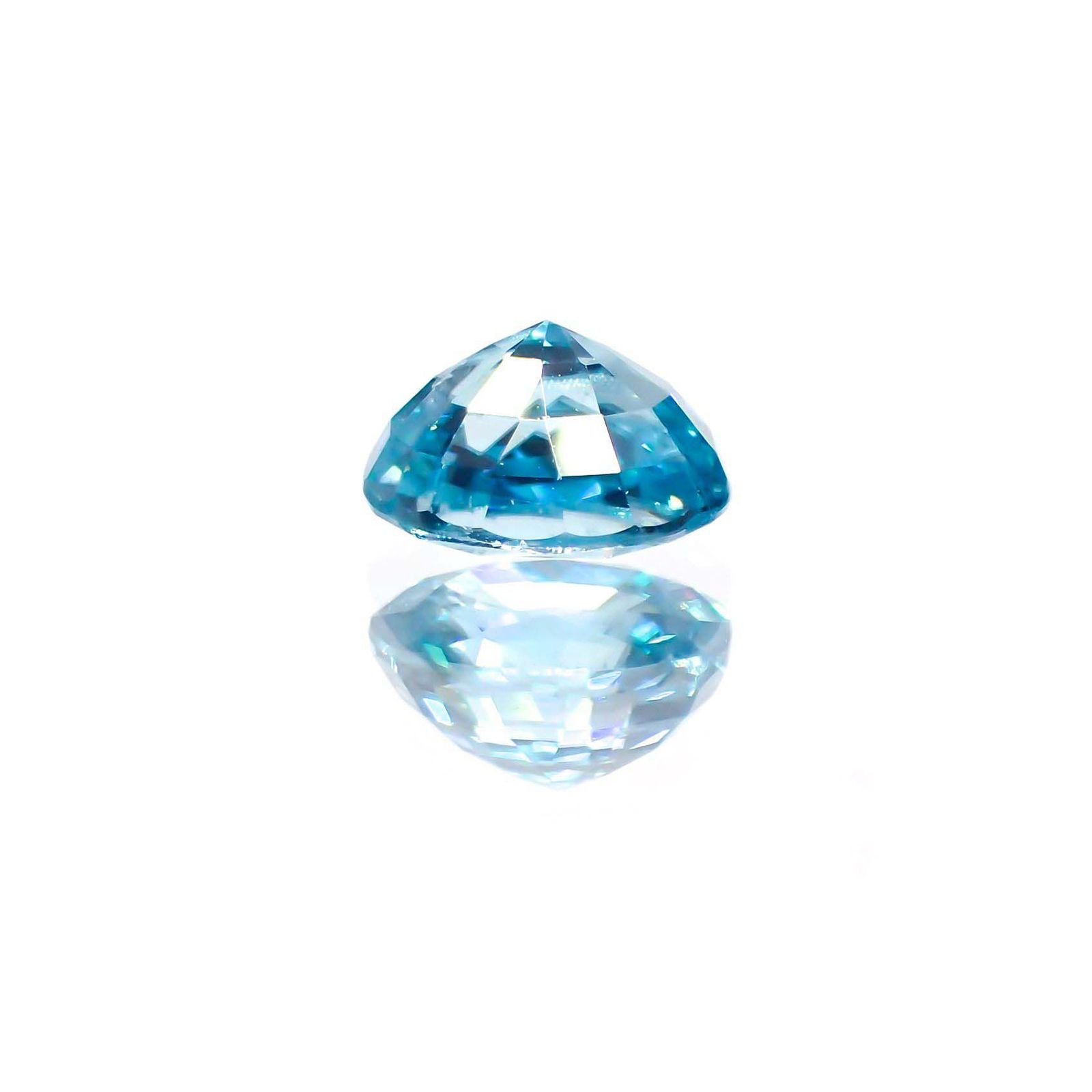ブルージルコン(宝石名ジルコン) カンボジア産 1.51ct 識別済[251013455]7×5.1mm前後