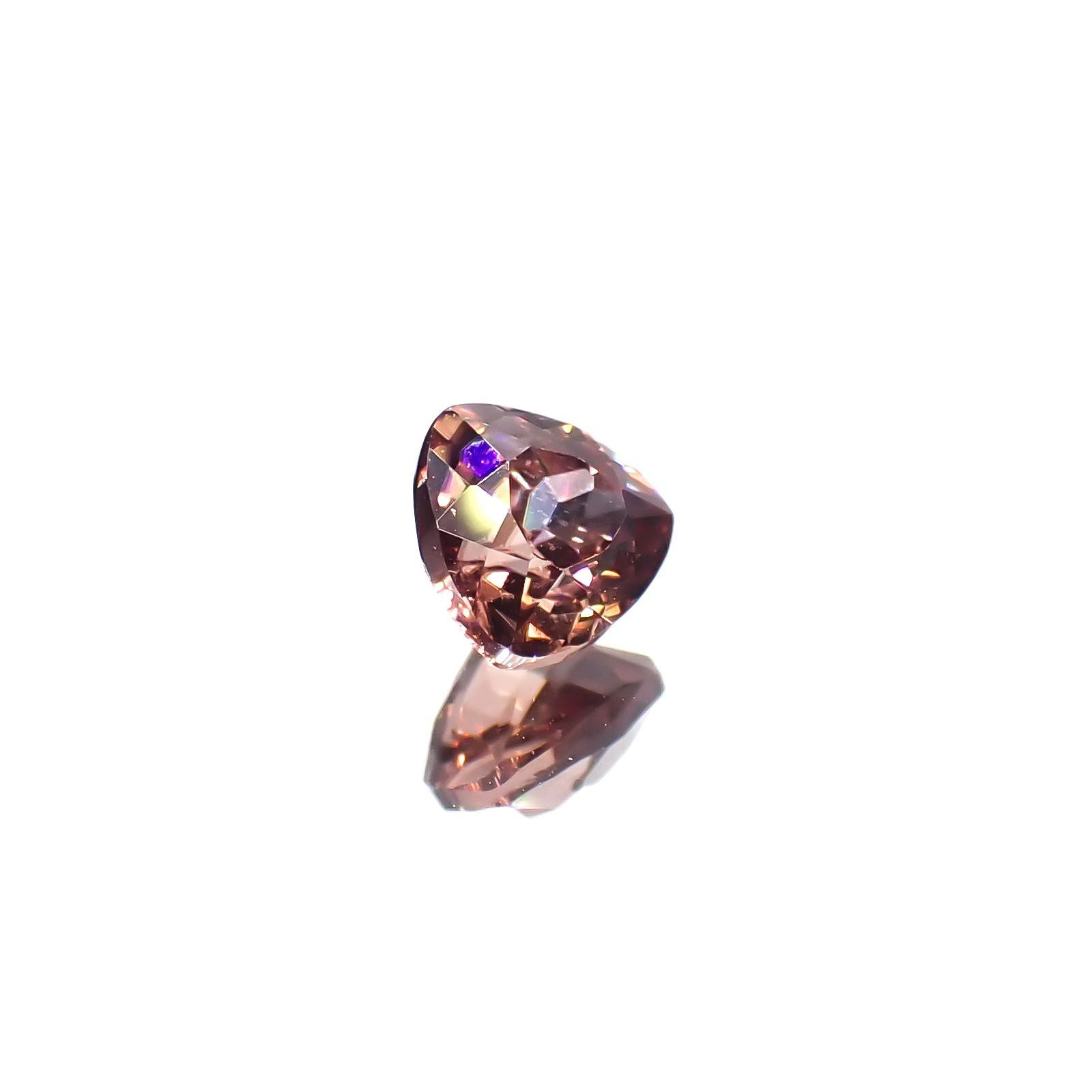 ピンクジルコン スリランカ/カンボジア産 0.58ct [240627915]4.4x4.3mm前後
