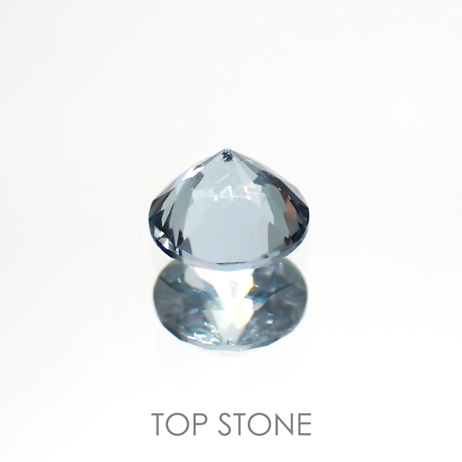 グレイッシュブルースピネル(宝石名スピネル) ビルマ産 0.38ct 識別済[211013472]4.5×4.5mm前後