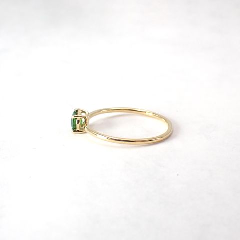 リング空枠：石留め▶クロムトルマリン（お客様製作例）