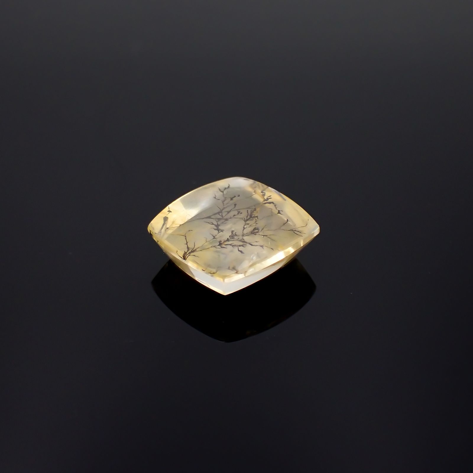 デンドリチッククォーツ ブラジル産 8.97ct[230321078]13.8x13.4mm前後