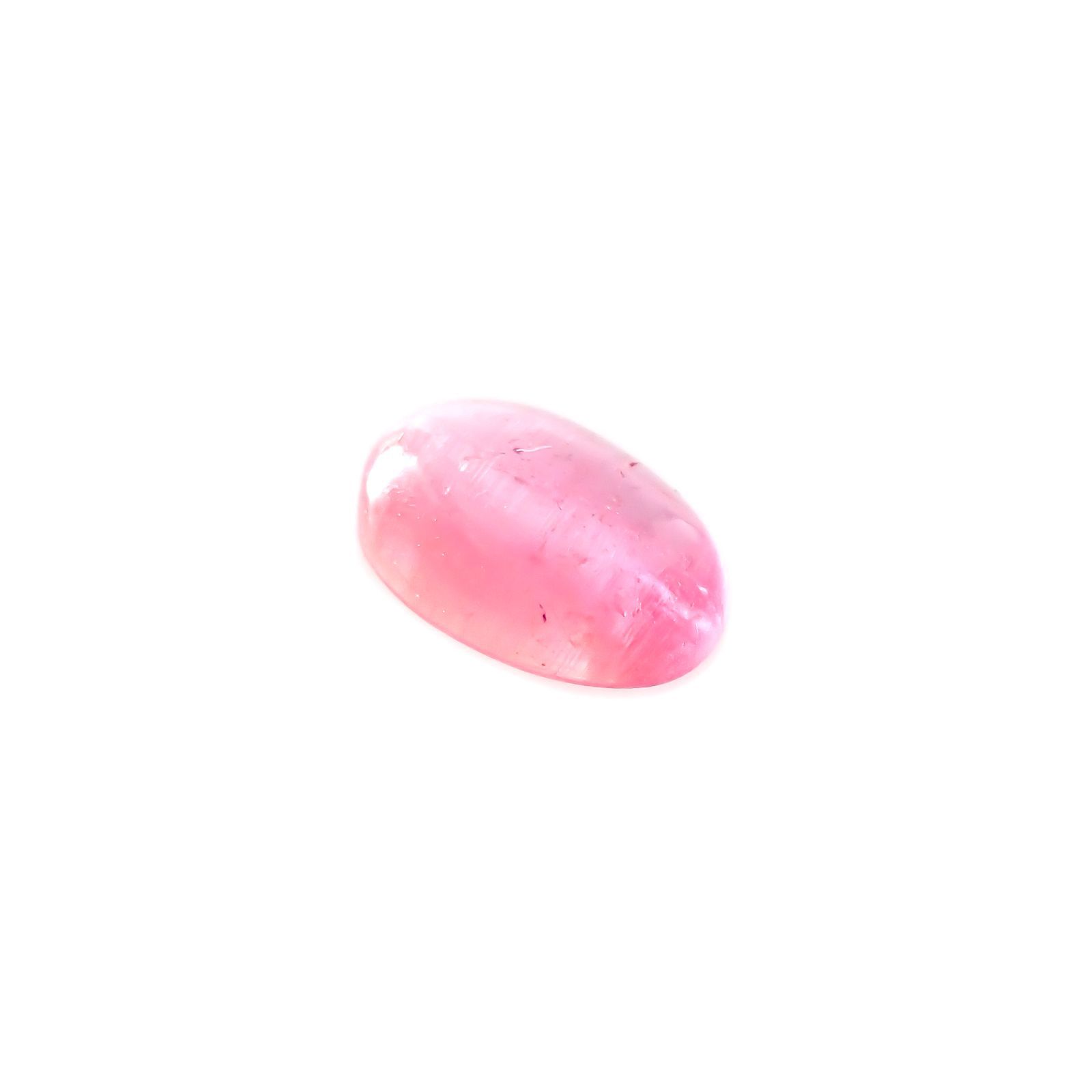 ペツォッタイトキャッツアイ(ラズベリル)(宝石名ペツォッタイト・キャッツアイ)マダガスカル産 0.700ct ソ付(彩珠)[220114349]6.7x4.4mm前後