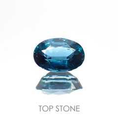 オーシャンブルーカイヤナイト(宝石名カイヤナイト) インド産 0.66ct 識別済[210711424]6.2×4.1mm前後