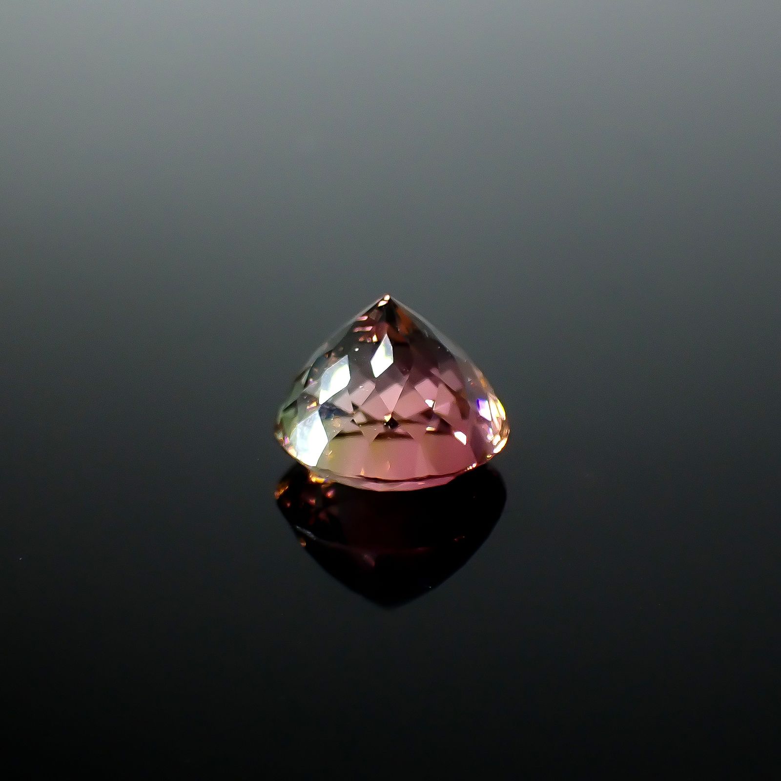 バイカラートルマリン(宝石名バイカラー・トルマリン)ブラジル産 11.741ct ソ付(彩珠)[250931151]13.8x13.6mm前後