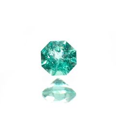 ◇オクタゴンカット◇エメラルド(宝石名エメラルド)ザンビア産 0.13ct 識別済[231224394]3.1x3.1mm前後