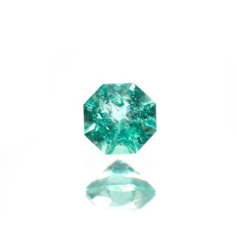 ◇オクタゴンカット◇エメラルド(宝石名エメラルド)ザンビア産 0.13ct 識別済[231224394]3.1x3.1mm前後
