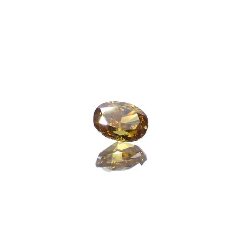 イエローダイヤモンド SI-1/FANCY DEEP BROWNISH ORANGE YELLOW(宝石名ダイアモンド) 0.242ct ソ付(CGL)[240125396]4.16x3.07mm前後
