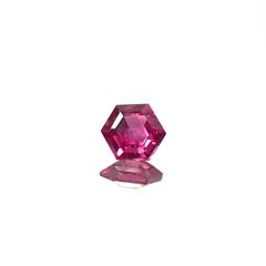 ◇ヘキサゴンカット◇ルビー 非加熱 モザンビーク産 0.15ct[240427106]3x3mm前後