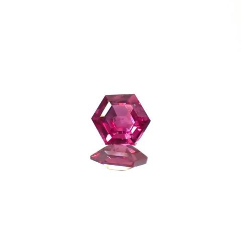 ◇ヘキサゴンカット◇ルビー 非加熱 モザンビーク産 0.15ct[240427106]3x3mm前後