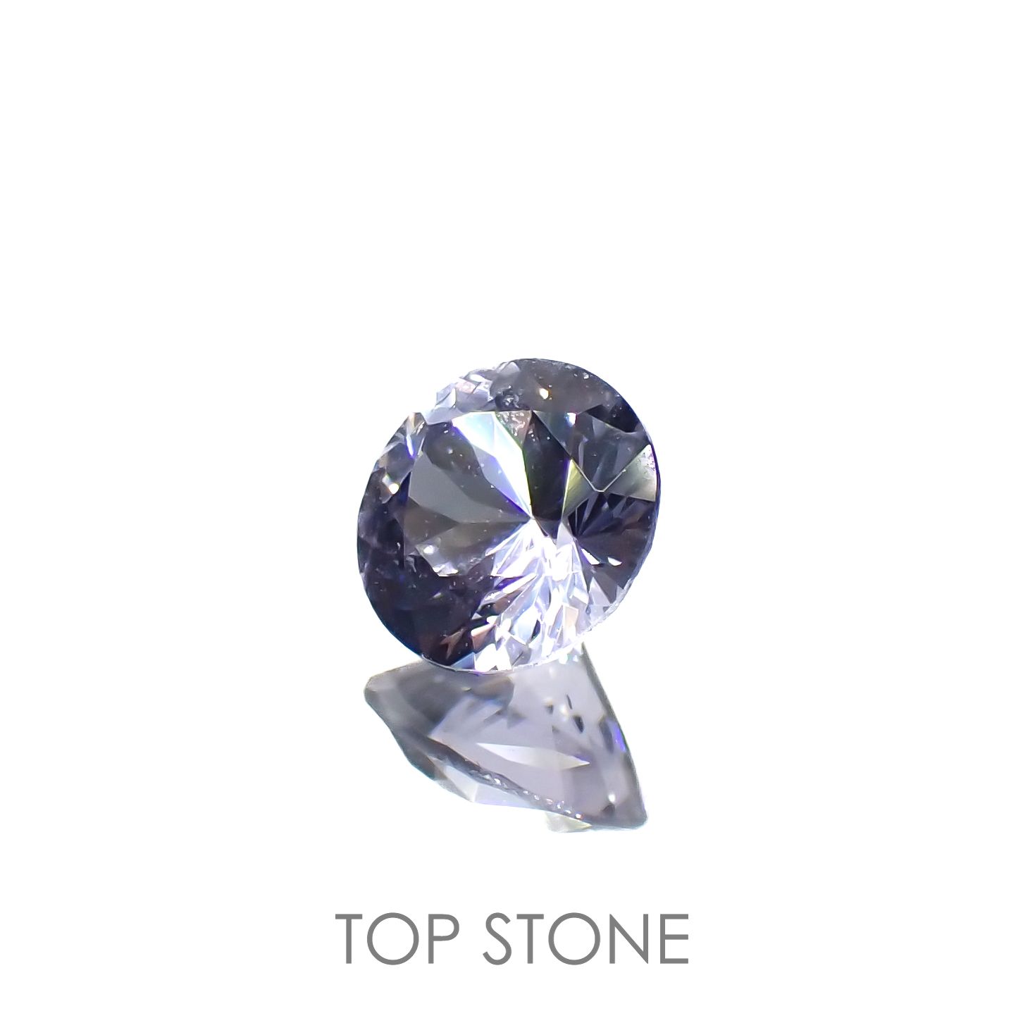 グレイッシュブルースピネル(宝石名スピネル)ビルマ/マダガスカル産 0.33ct 識別済[220716967]4.3x4.3mm前後