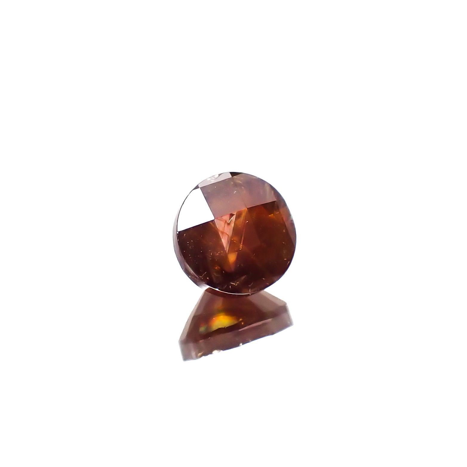 ◇チェッカーカット◇レインボーガーネット 日本・奈良県産 1.22ct[240125537]6x5.9mm前後