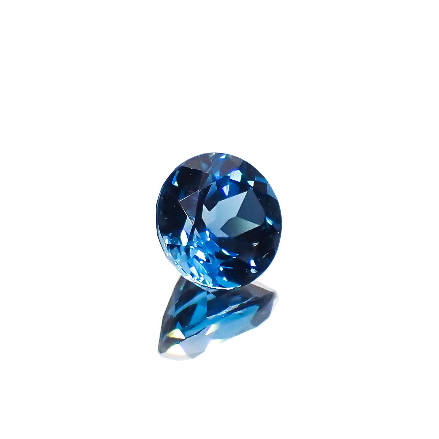 ロンドンブルートパーズ ブラジル産 1.67ct[221219303]7.1x7.1mm前後