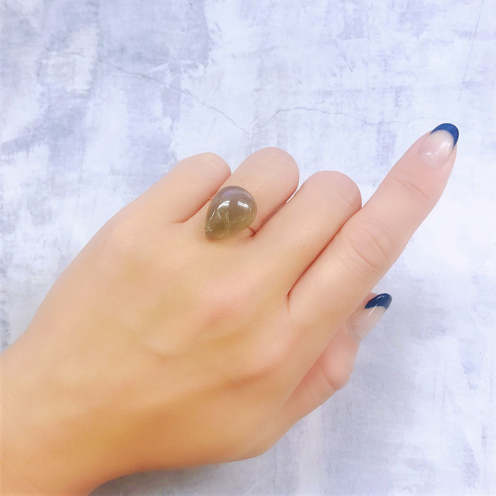 ピンクラブラドライト インド産 11.65ct[221119024]17.5x12.9mm前後