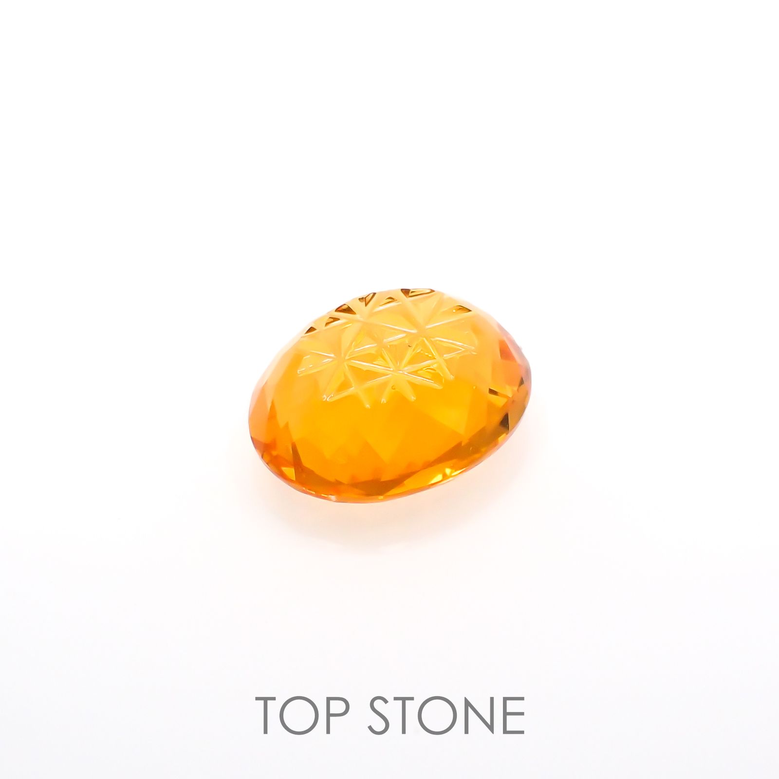 ◇甲州貴石切子Plus Three◇ファイヤーオパール カード付き(宝石名ファイヤー・オパール)メキシコ産 2.07ct 識別済[220114599]10.4x8.4mm前後