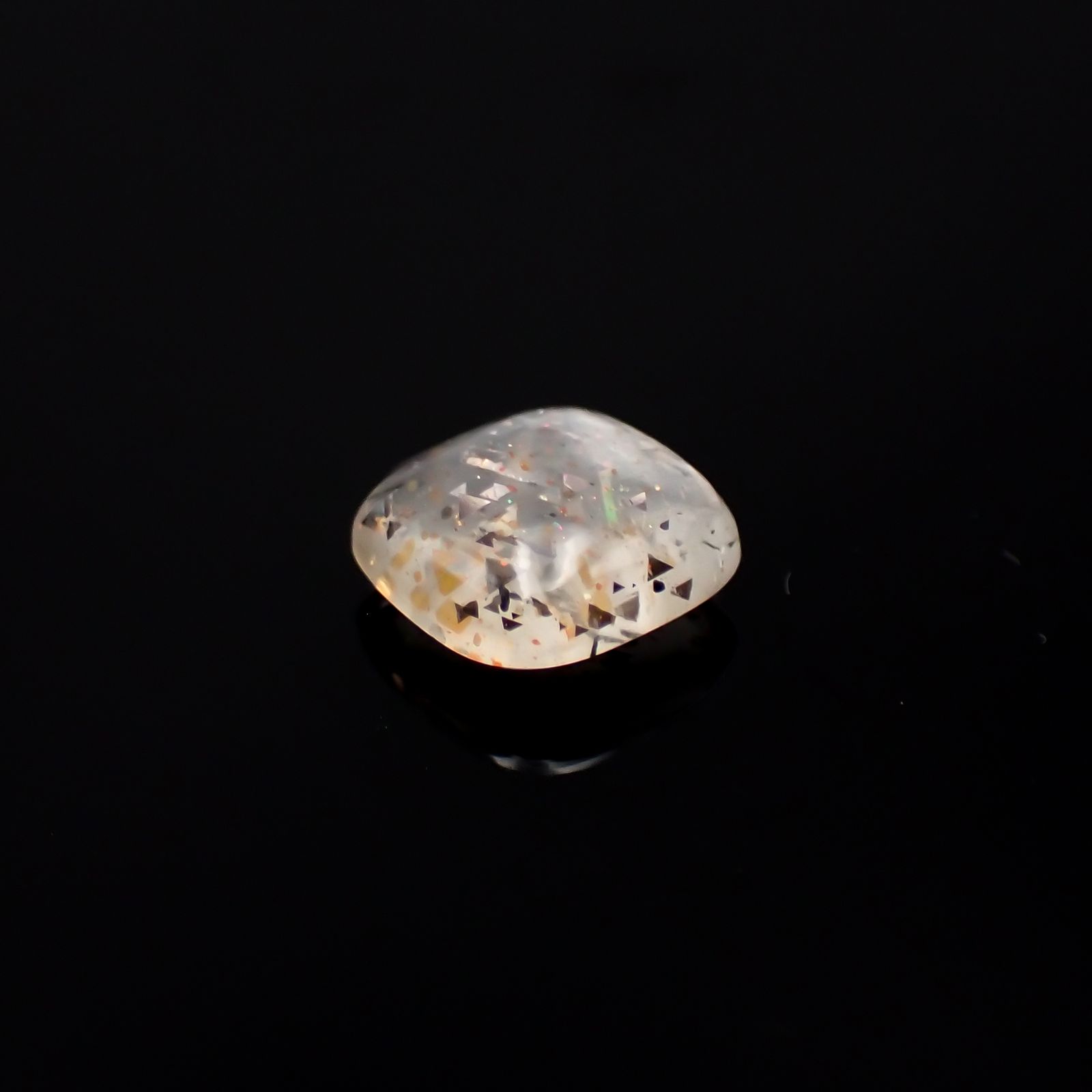 レインボーラティスサンストーン オーストラリア産 1.26ct[230722902]7.1x7mm前後