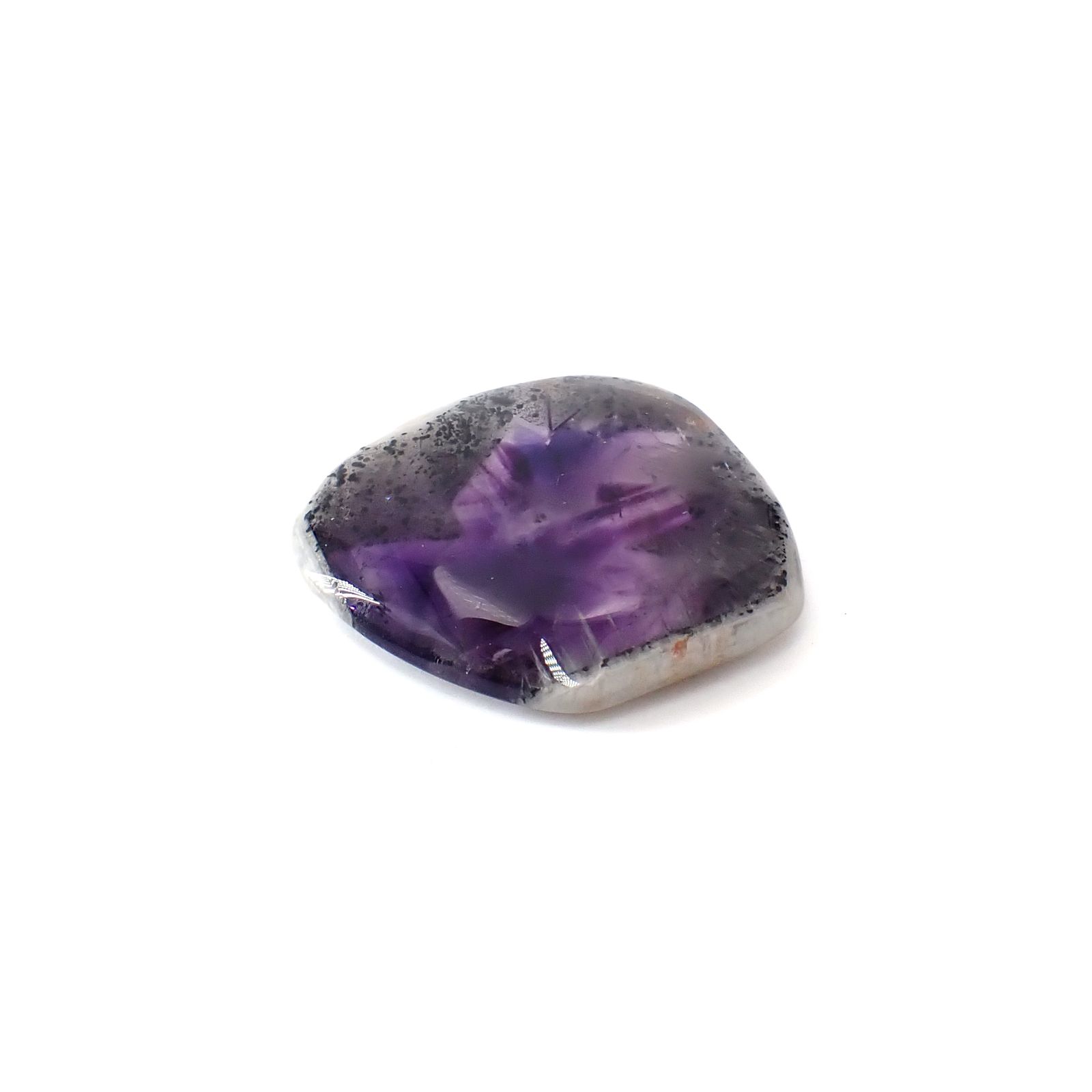 ◇フリーフォーム◇トラピッチェアメジスト 母岩付き ブラジル産 48.02ct [250730684]31.6x30mm前後