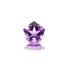 <ランダムセレクト1個販売> ◇ペンタゴンカット◇アメジストSA(宝石名アメシスト) ブラジル産 0.38ct前後 識別済[210510433]5×5.3mm前後