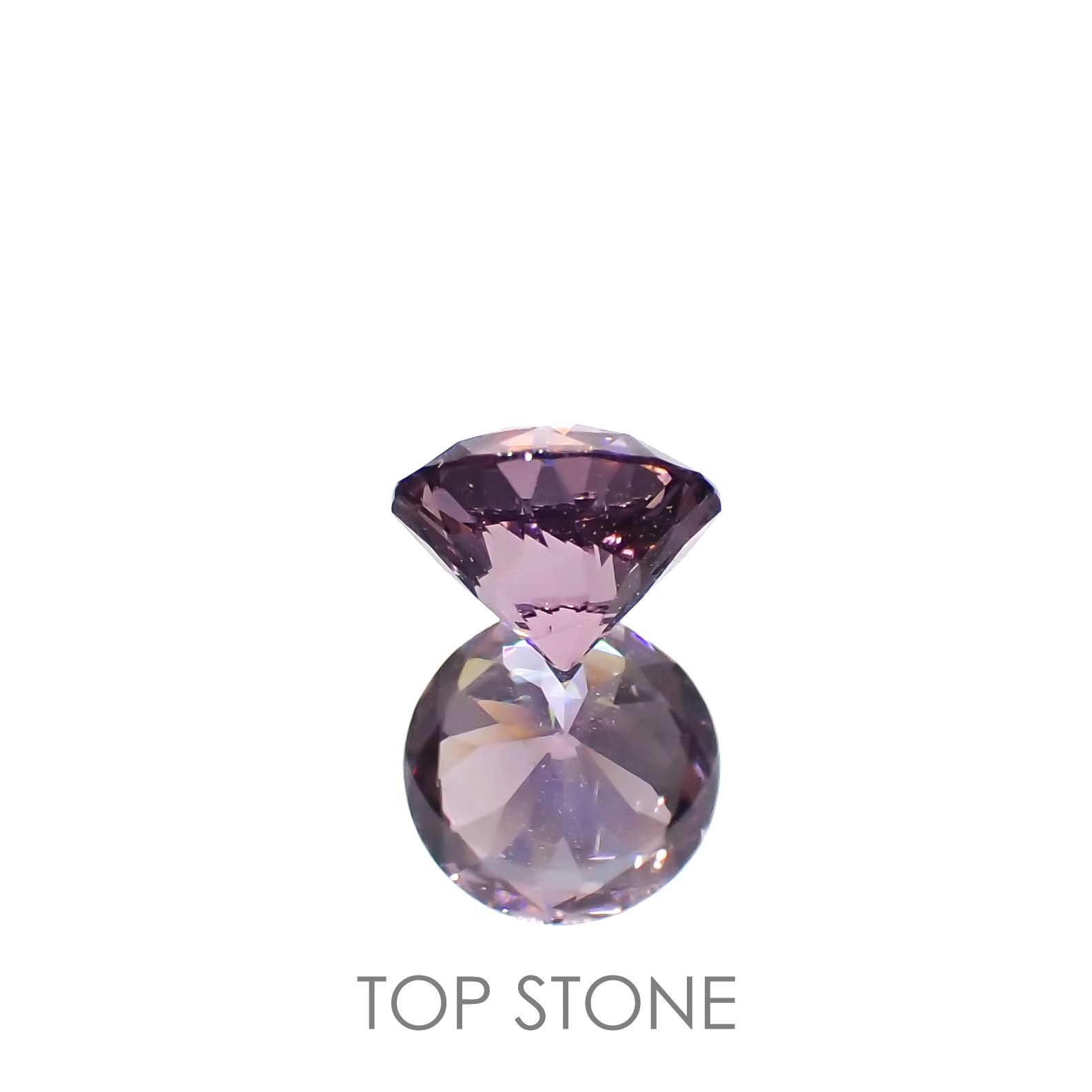 ラベンダーピンクスピネル(宝石名スピネル)ビルマ/マダガスカル産 0.47ct 識別済[220917593]4.7x4.6mm前後