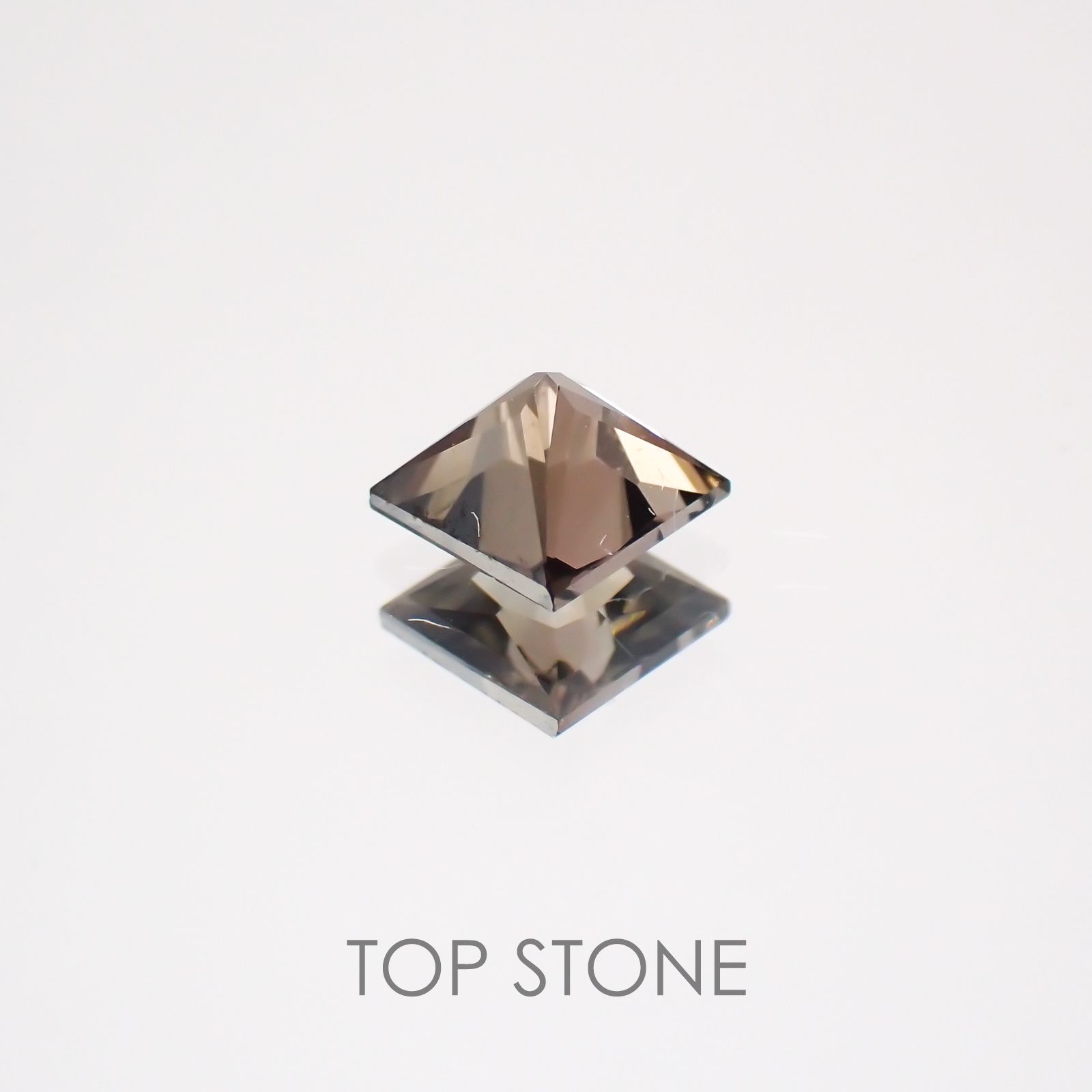 ◇プリンセスカット◇ブラウントルマリン(宝石名トルマリン) ブラジル産 0.39ct 識別済[20128897]4×4mm前後