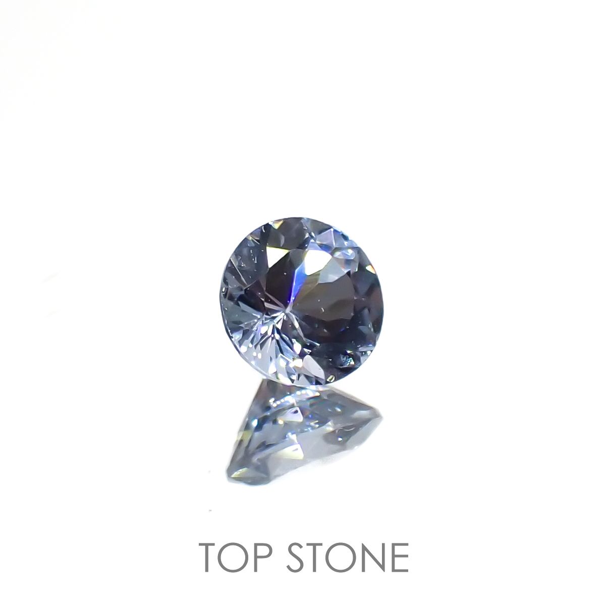 グレイッシュブルースピネル(宝石名スピネル)ビルマ/マダガスカル産 0.22ct 識別済[230119906]3.7x3.7mm前後