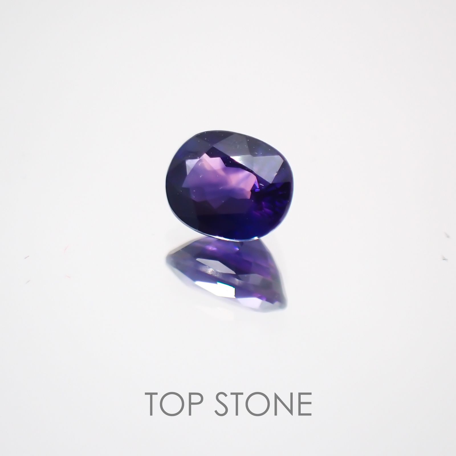 バイカラーサファイア(宝石名バイカラー・サファイア) タンザニア産 0.41ct 識別済[210410590]4.7×3.6mm前後