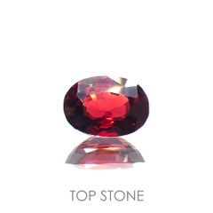 レッドスピネル(宝石名レッド・スピネル) タンザニア産 0.919ct ソ付(彩珠)[20085152]7.1×5.1mm前後