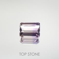 アワーグラスアメジスト(宝石名バイカラー・クォーツ) モロッコ産 1.11ct 識別済[210812320]7.2×5.2mm前後