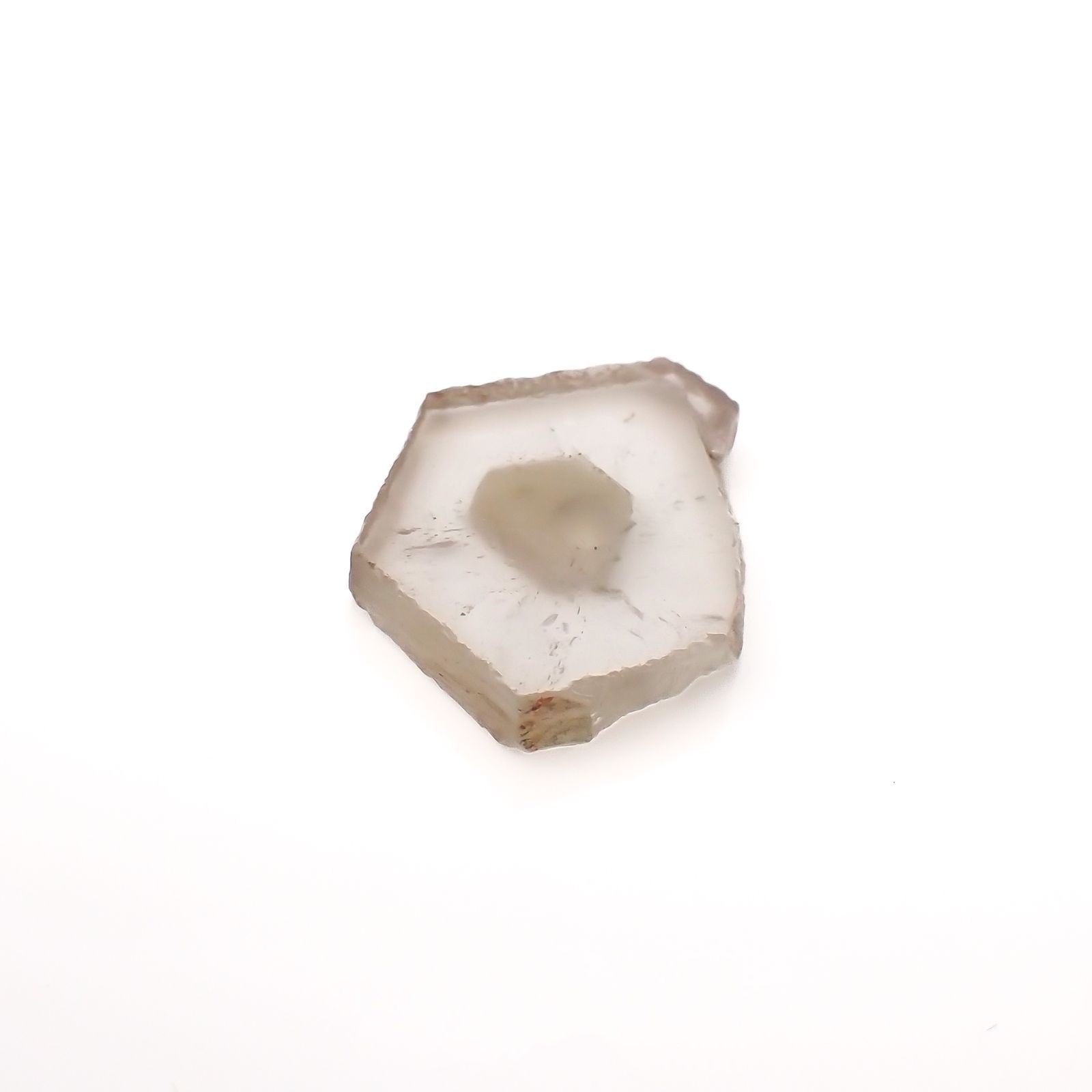 ファントムクォーツ 原石スライス ブラジル産 5.59ct[220716816]13x16.5mm前後