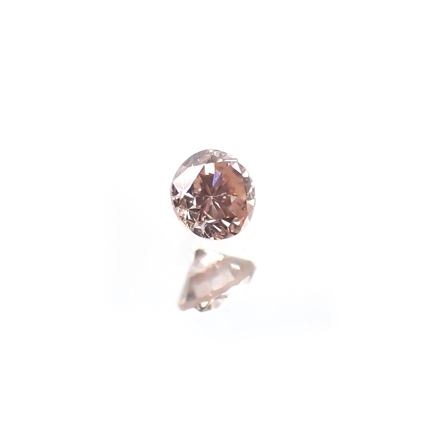 ピンクダイヤモンド(宝石名ダイヤモンド) I-1 / FANCY LIGHT BROWN PINK 0.082ct ソ付(CGL)[210812229]2.6×2.6mm前後