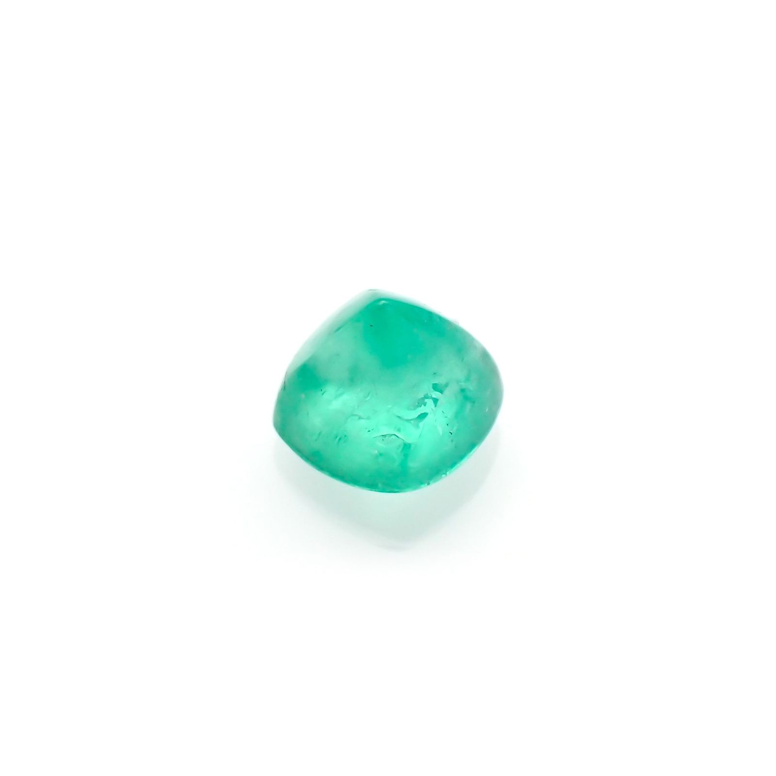◇シュガーローフカット◇エメラルド(宝石名エメラルド)コロンビア産 0.54ct 識別済[220515954]4.6x4.6mm前後