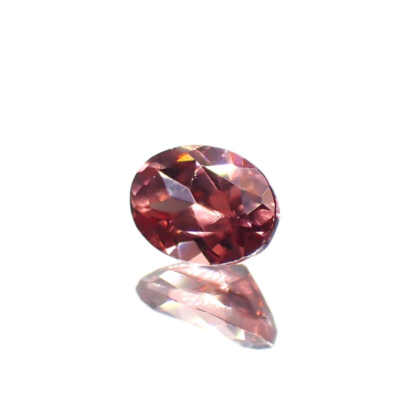 ピンクジルコン(宝石名ジルコン) スリランカ/カンボジア産/ 1.25ct 識別済[21059793]7×5.1mm前後