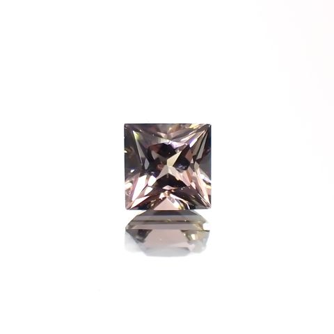 ◇プリンセスカット◇バイカラートルマリン(宝石名トルマリン)ブラジル産 0.65ct 識別済[231225192]4.8x4.8mm前後