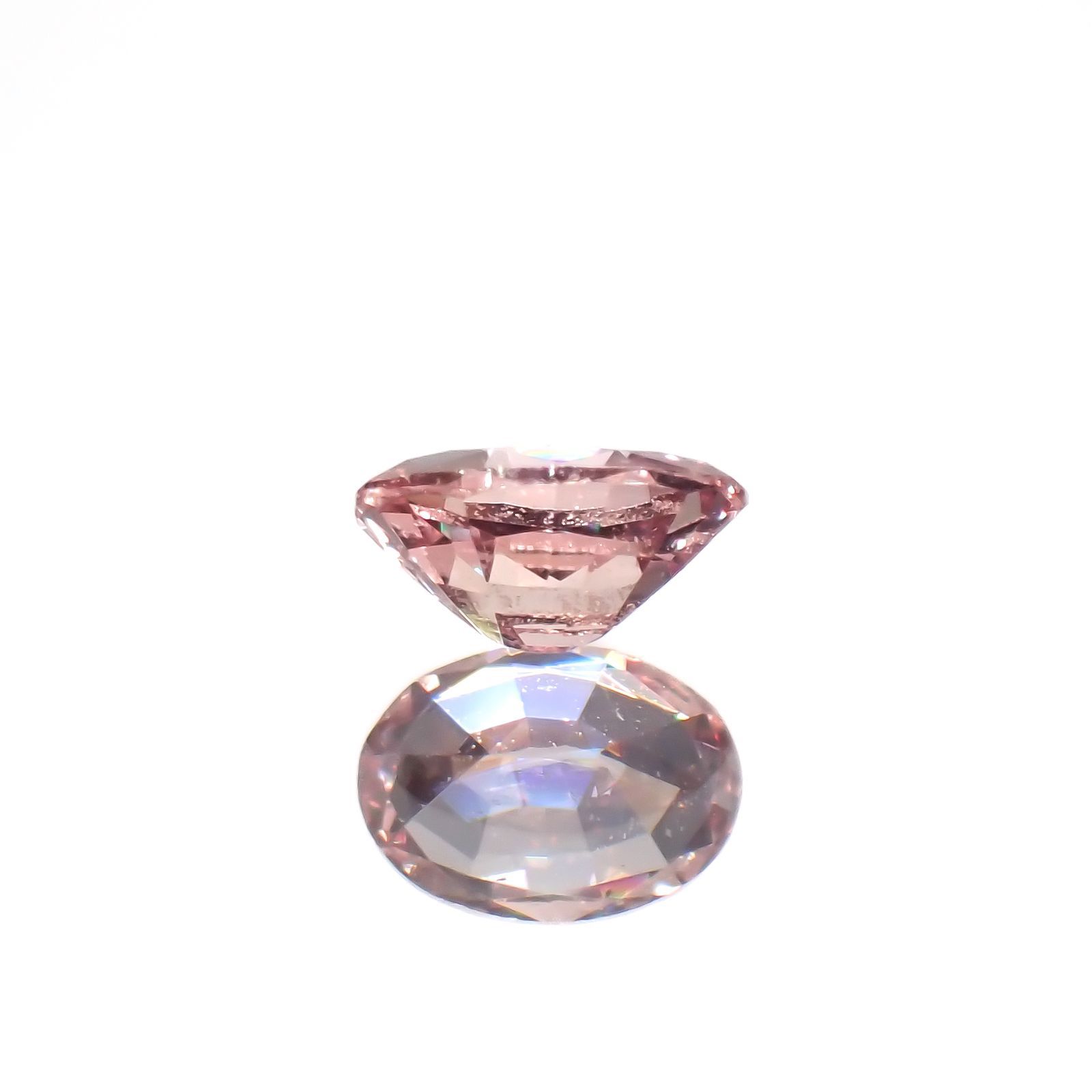 パパラチャサファイア(宝石名サファイア/別名パパラチャ・サファイア)スリランカ産 0.126ct ソ付(日独)[221219642]3.53x2.57mm前後
