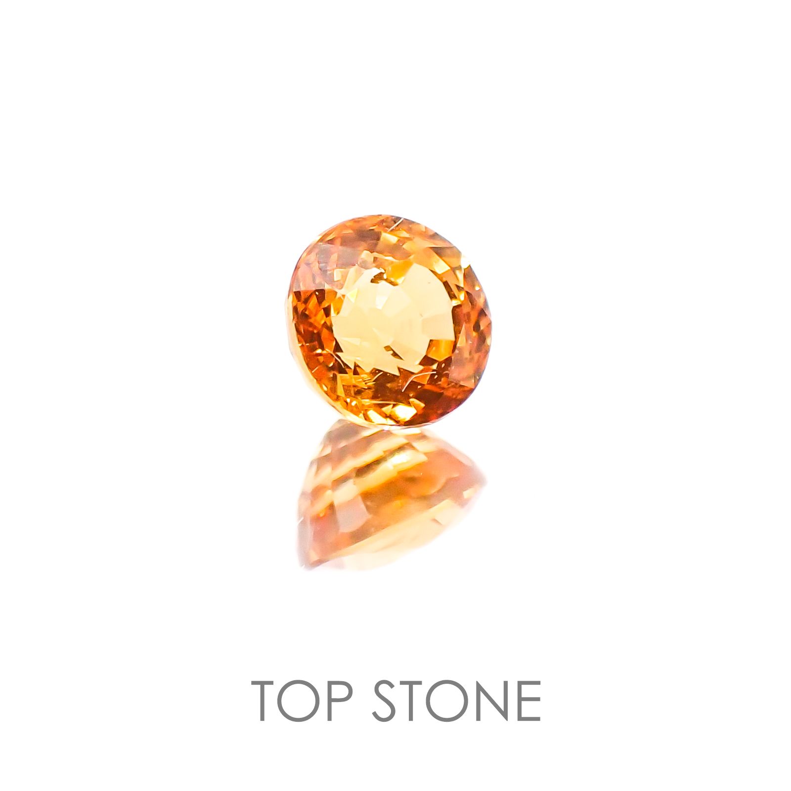 マンダリンガーネット ケニア産 ルース 0.42ct[20128105]4.1×4.1mm前後