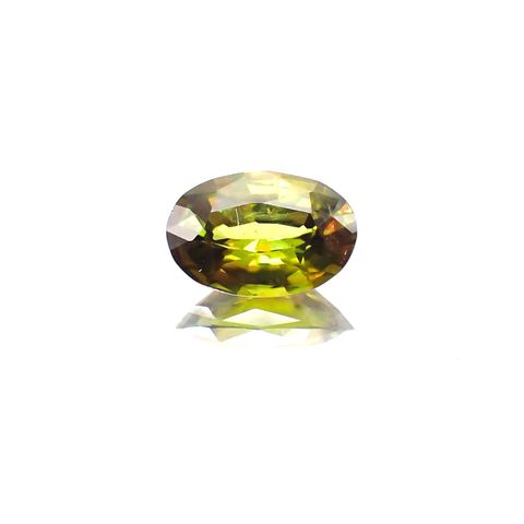カラーチェンジスフェーン(宝石名スフェーン)パキスタン産 0.73ct 識別済[230722826]7.2x4.9mm前後