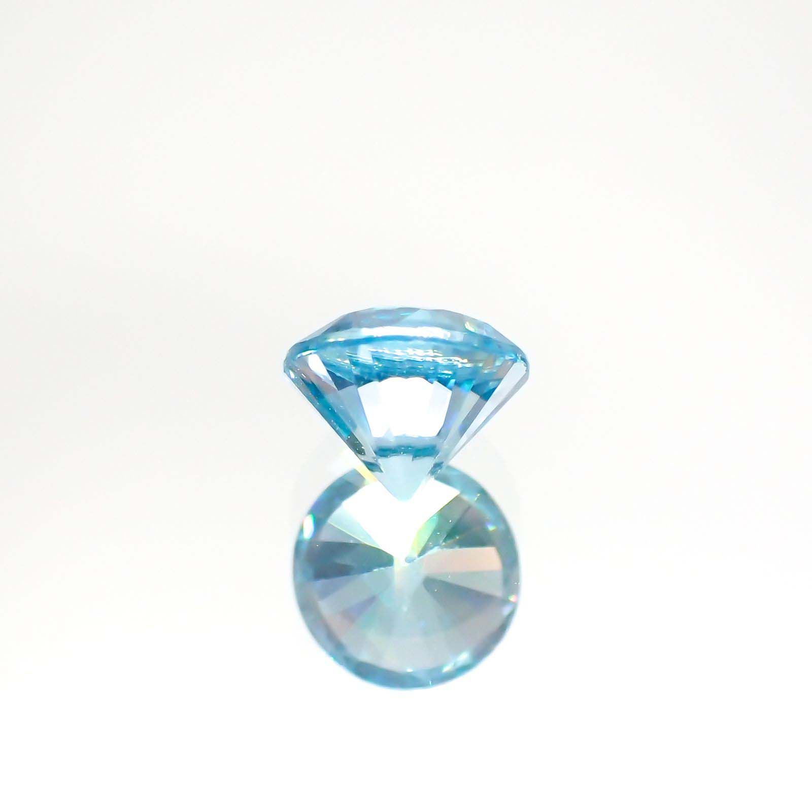 ブルージルコン(宝石名ジルコン) カンボジア産ス 1.25ct 識別済[211013438]5.9×5.8mm前後