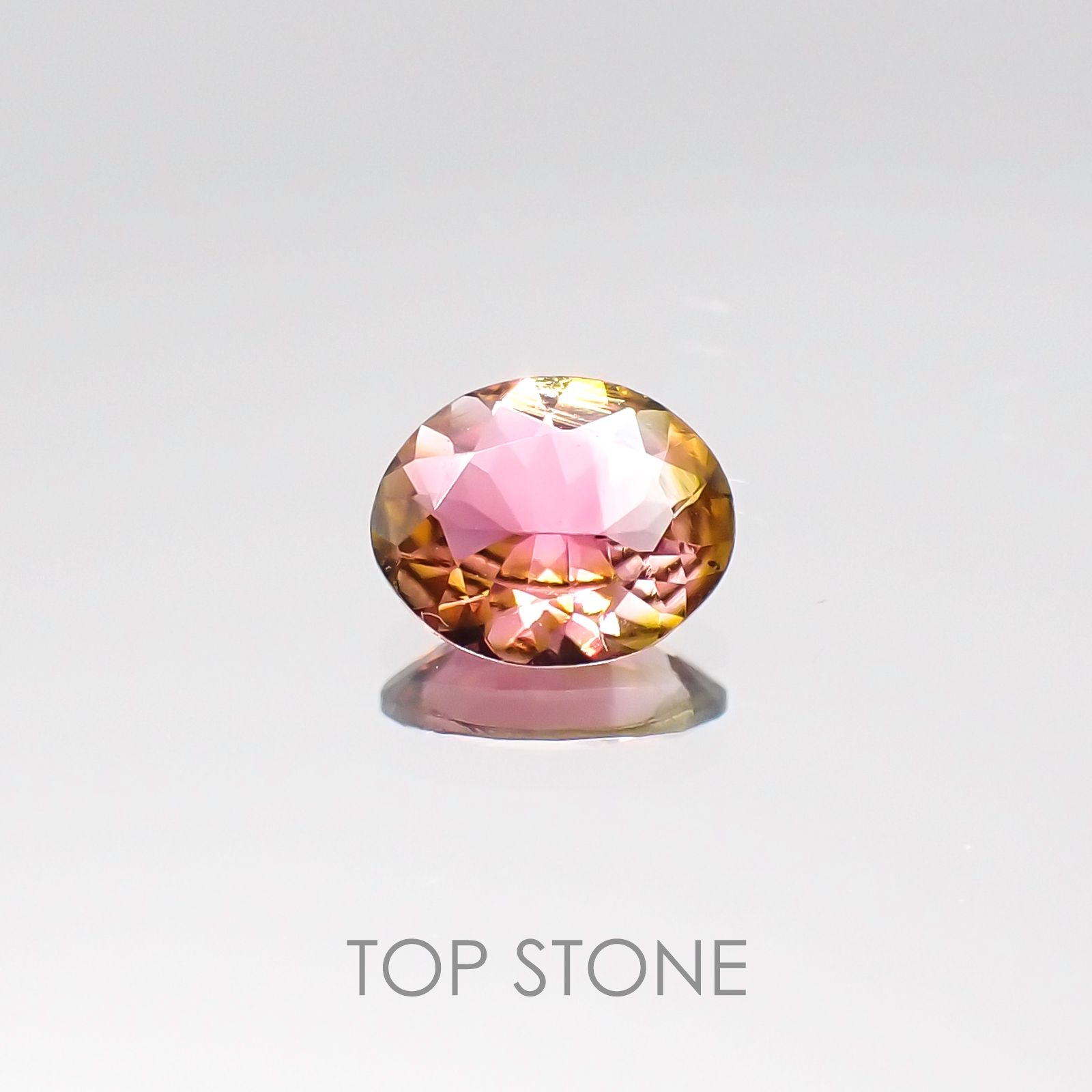 バイカラートルマリン ブラジル産 ルース 0.41ct[20106795]5.8×4.9mm前後