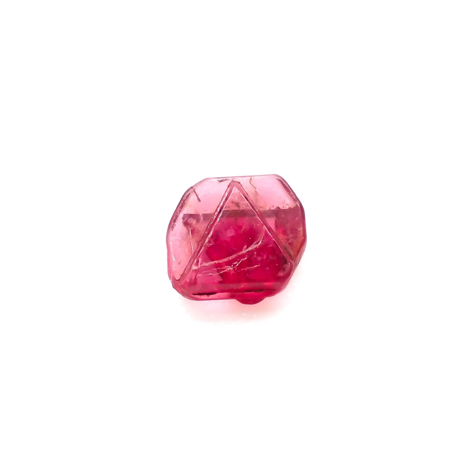 ツインクリスタルスピネル(スピネル式双晶）原石 ビルマ産 0.37ct[231024053]5.3x4.7mm前後
