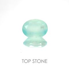 アクアプレーズ(宝石名ブルー グリーン・カルセドニー) 南アフリカ産 1.30ct 識別済[20118313]8.2×6.3mm前後