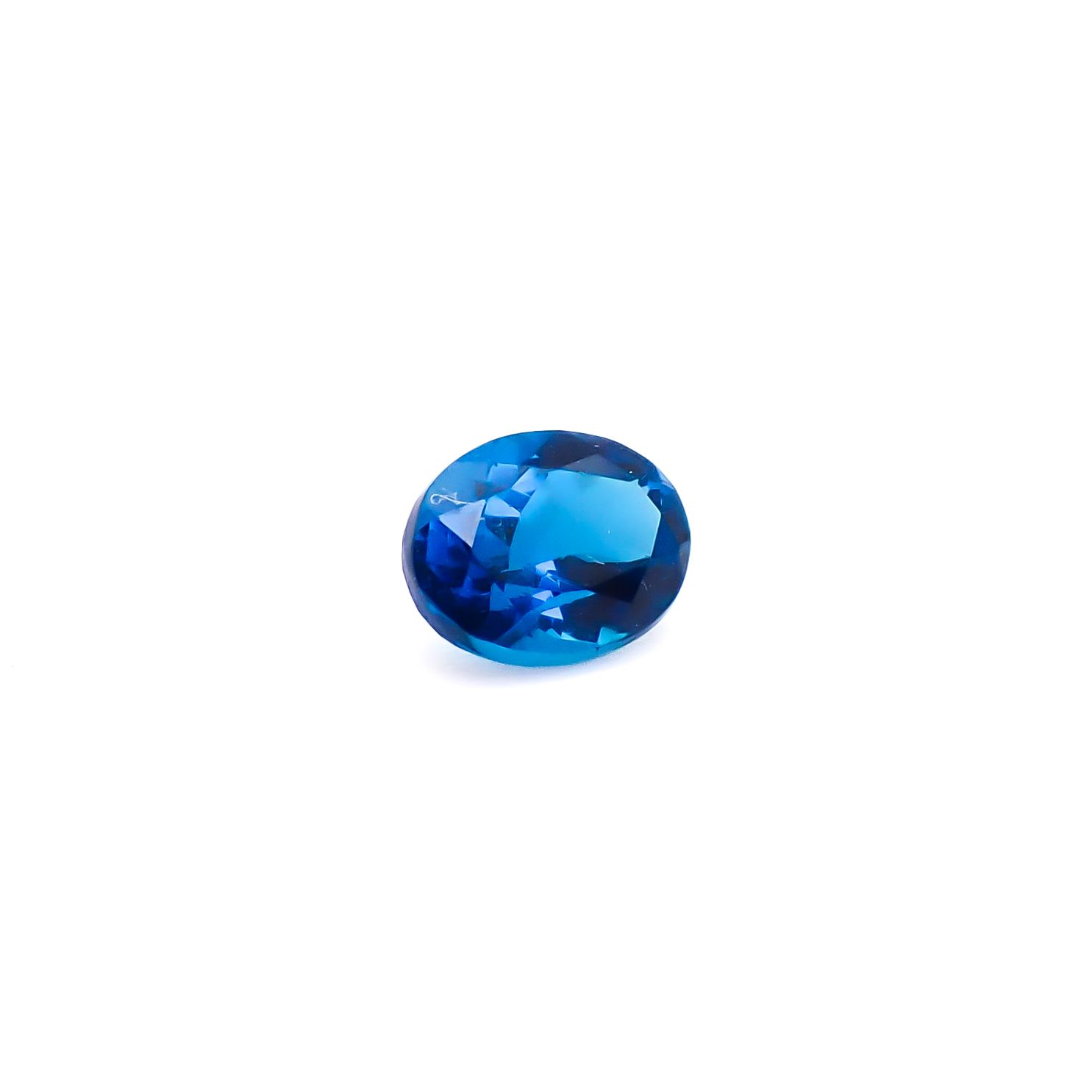 ディープブルーアパタイト マダガスカル産 0.39ct / 4.9x3.8mm前後 [260732602]