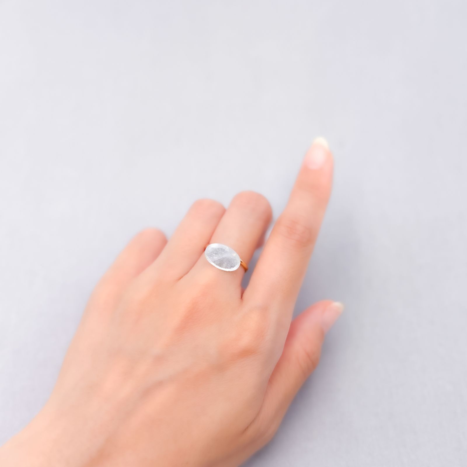 イリデッセンスアクアマリン ブラジル産 3.27ct [250730704]13.2x8.8mm前後