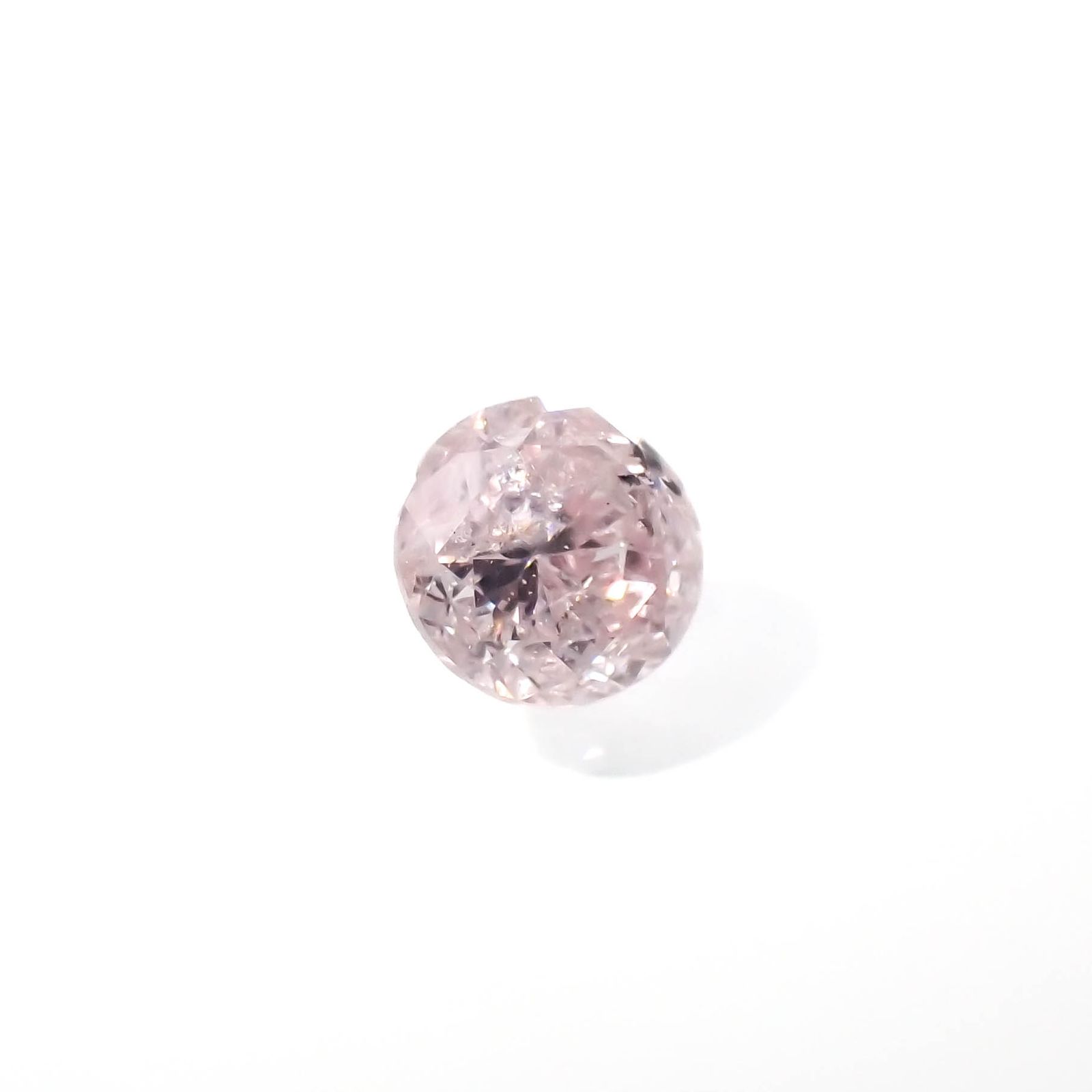 ピンクダイヤモンド(宝石名ダイアモンド I-2/LIGHT PINK) 0.072ct ソ付(CGL)[230321209]2.52x2.56mm前後